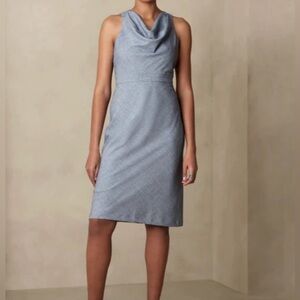 Banana Republic Cowl Neck Midi Sheath Dress Size 6 Petite NWOT